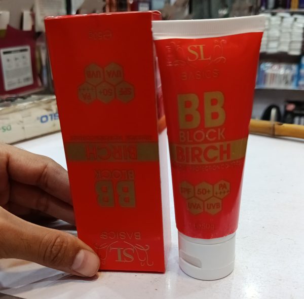 SL Basics BB Block 60ml A revolutionary tinted sunscreen offering hydration, protection, and flawless coverage. Enriched with Vitamin E and Lotus Flower extract, it caters to all skin types - Image 2