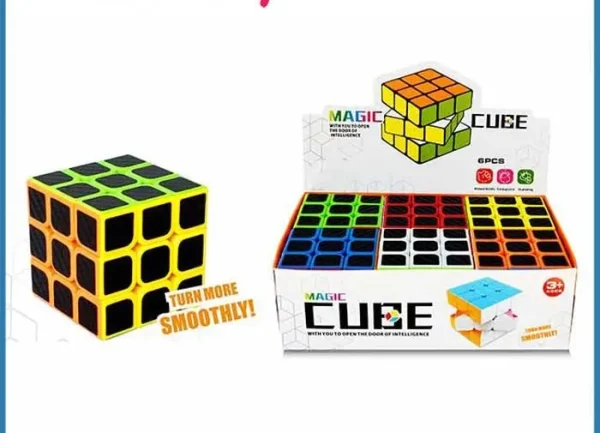 Colorful 3D Magic Cube Puzzle Toy for Kids – Brain-Boosting Educational Plastic Learning Toy for Early STEM Development, Hand-Eye Coordination & Problem-Solving – Durable and Safe for Ages 3+ - Pack of 01