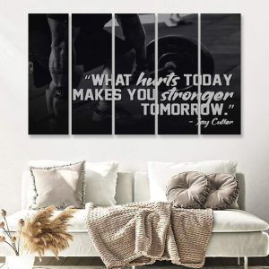 Creative GYM Physical Training Aerobic Exercise Fat Burning Motivational Slogan Canvas Painting Wall Art Poster Prints Living room Sports Club Home Decor