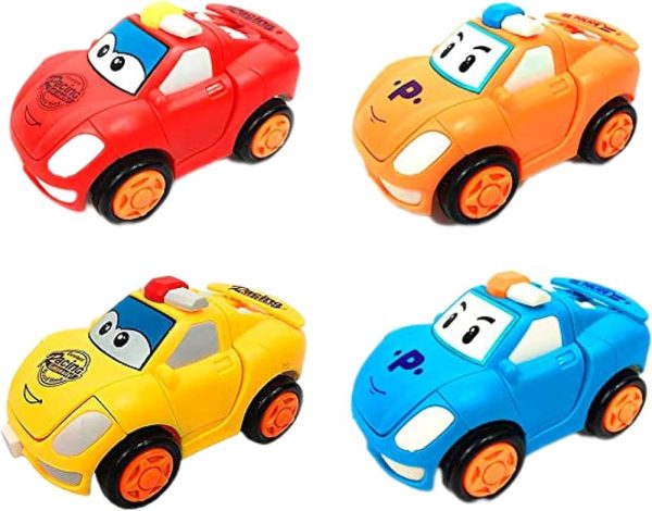 1 Pc - Pull Back Robot Car Toy - Push & Go Convert Robot Cars Toys For Kids Boys Girls Baby Babies Friction Powered Vehicle - Random Color - Image 7