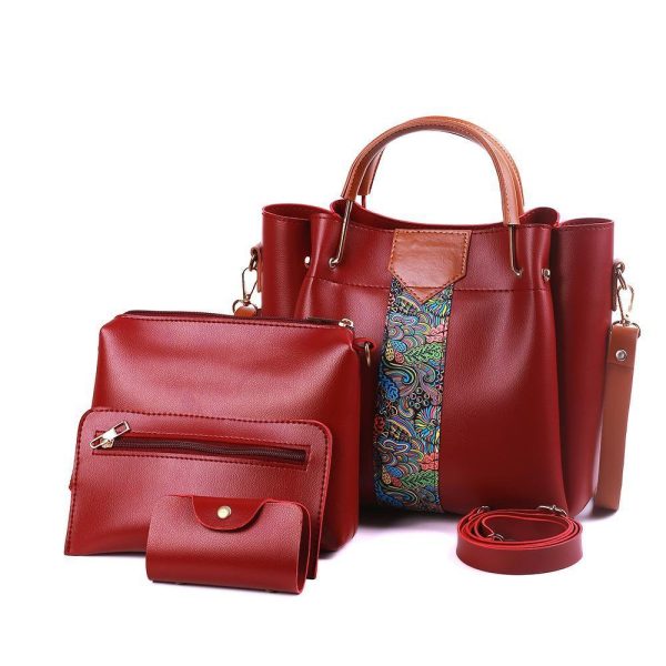 4 Pcs Women's Beautiful PU Leather Shoulder Bag - Image 7