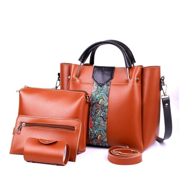 4 Pcs Women's Beautiful PU Leather Shoulder Bag - Image 9