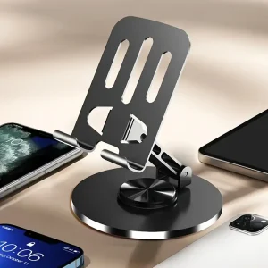 Mobile Stand - Mobile Phone Holder Broadcast Mobile Phone Holder 360 Degree Rotation Adjustment Folding Lazy Tablet Desktop Mobile Phone Holder - Stainless Steel - Random Color