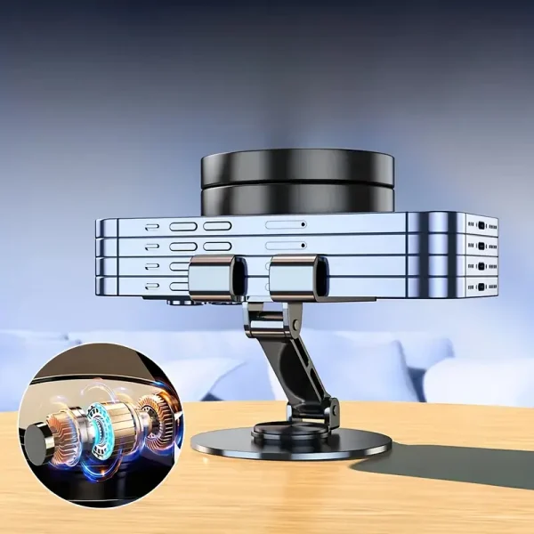 Mobile Stand - Mobile Phone Holder Broadcast Mobile Phone Holder 360 Degree Rotation Adjustment Folding Lazy Tablet Desktop Mobile Phone Holder - Stainless Steel - Random Color - Image 12