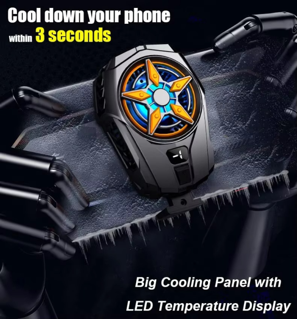 SL09 Practical Phone Cooler Fan, Easy To Carry, Smart Digital Display, Rear Phone Radiator, Fast Cooling ( Random Color ) - Image 10