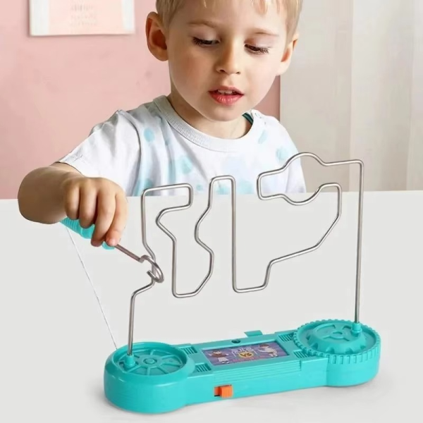 Bump Maze, Montessori Toy Electric Wire Maze Roller Game Touch Maze Puzzle Toy Collision Game Education Concentration Toy (Random Color) - Image 2