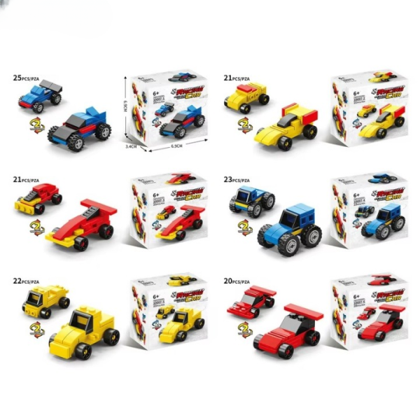 Power Racing Micro Blocks Set 6-in-1 – Mini Building Brick Racing Vehicles for Kids, Creative DIY Construction Toy Set with 6 Unique Race Car Models, Educational and Fun - Image 5