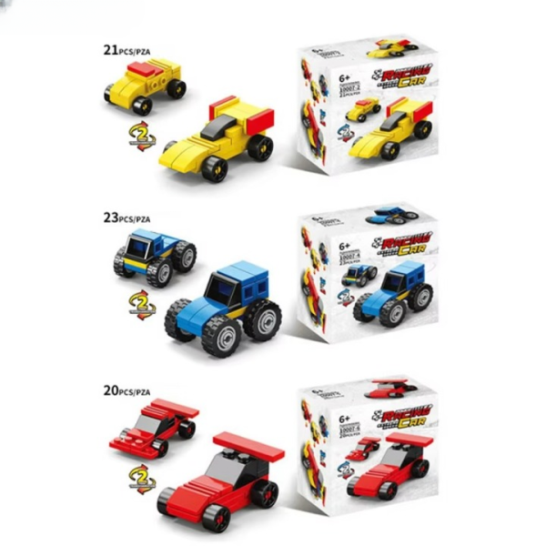 Power Racing Micro Blocks Set 6-in-1 – Mini Building Brick Racing Vehicles for Kids, Creative DIY Construction Toy Set with 6 Unique Race Car Models, Educational and Fun - Image 4