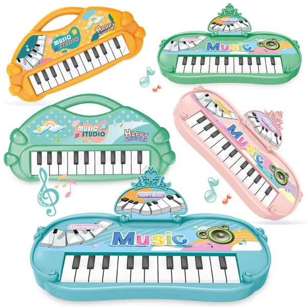 Stuffed Electronic Piano Keyboard Toys 13 Key Early Educational Instrument Electronic Organ for Kids Toys Musical Children Piano - Random Color - Image 7