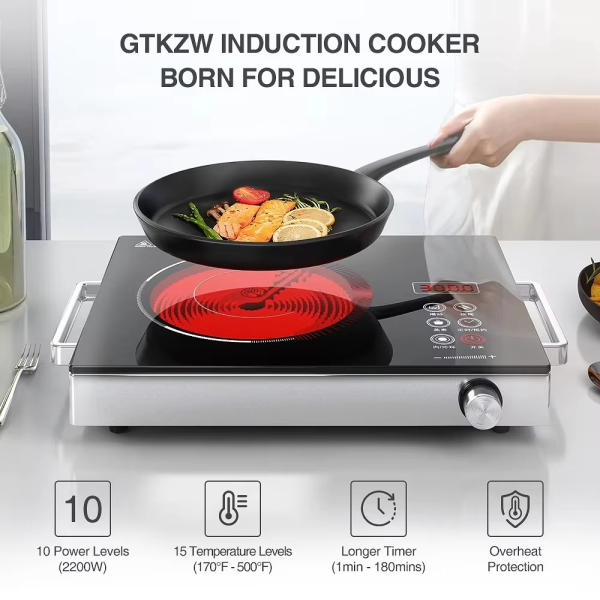 RAF 3500W Electric Infrared Stove – High-Power Hot Plate Cooker | Portable Electric Chula for Fast, Even Heating | Energy-Efficient Countertop Burner for Home, Kitchen, and Outdoor Use - Image 6