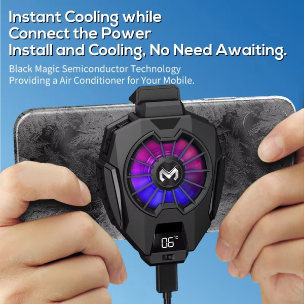 MEMO DL05 Portable Semiconductor Phone Cooler Fan – Multi-Function Gaming Cooling Device | Best Quality Fan For Gaming - Random Color - Image 12
