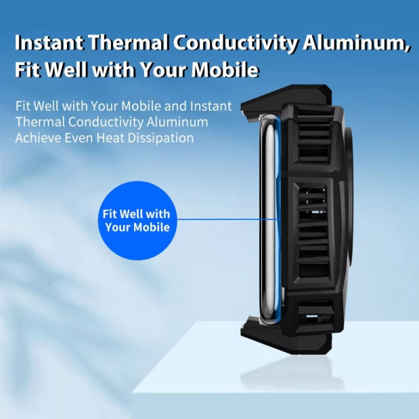 MEMO DL05 Portable Semiconductor Phone Cooler Fan – Multi-Function Gaming Cooling Device | Best Quality Fan For Gaming - Random Color - Image 14