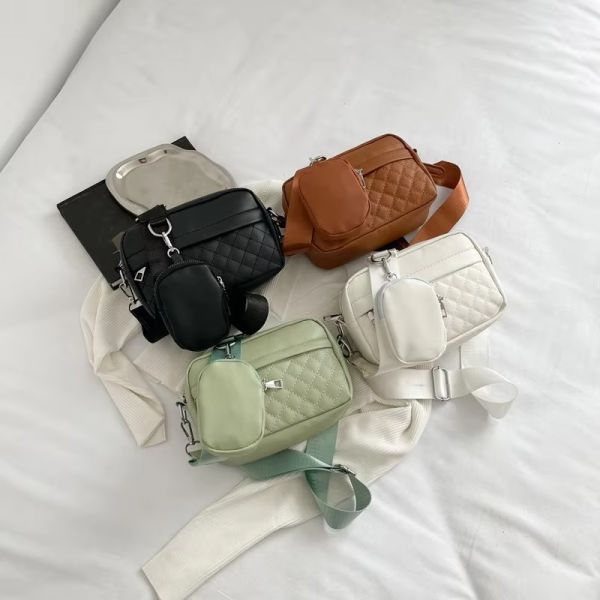 Stylish Girl's Convertible Crossbody Bag - Fashion Handbags for Ladies PU Leather Polyester Waterproof Shoulder Bags With Change Purse Trending Travel Crossbody Bag - 1 Pc, Black PU Leather - Image 8