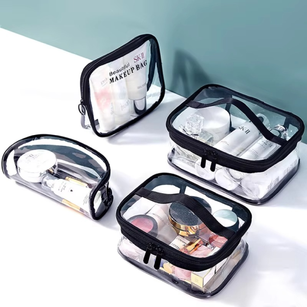 Clear Travel Makeup Bag – Waterproof, Portable, and Stylish Organizer for Cosmetics & Toiletries - Transparent Clear Cosmetic Bag, Portable Toiletry Bag, Zipper Organizer, Transparent Travel Makeup Pouch - Random Color - Image 8