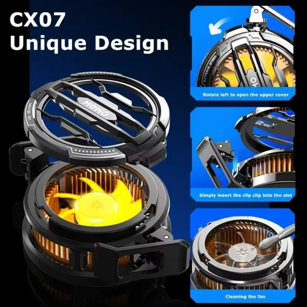 MEMO CX07 Mobile Phone Magnetic - Cooling Fan Radiator Cool Heat Absorber For IOS iPhone Android ( Random Color ) - Image 12
