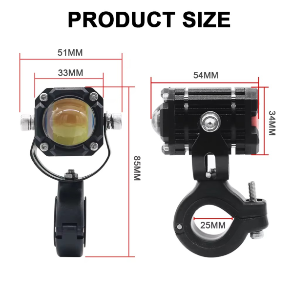 Universal Motorcycle LED Auxiliary Headlight – High/Low Beam Super Bright Fog & Driving Light with Waterproof IP65 Spotlight for All Bikes and Weather Conditions - Image 11