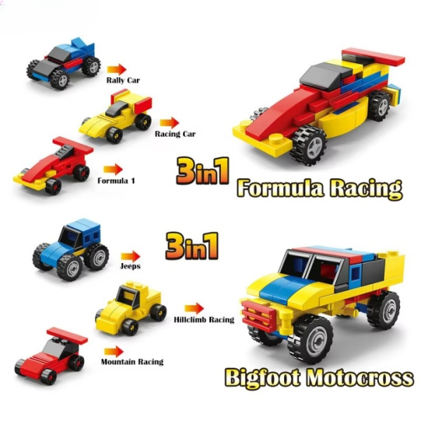 Power Racing Micro Blocks Set 6-in-1 – Mini Building Brick Racing Vehicles for Kids, Creative DIY Construction Toy Set with 6 Unique Race Car Models, Educational and Fun - Image 6
