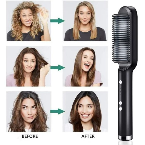 Multifunctional Hair Straightener Brush Heated Brushes Ceramic Anti-Scald Hair Straightening Hot Comb Hair Care Fast Heating - Image 8