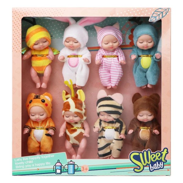 3.5' Sleeping Baby, 1Pcs/D.Bx Flat Pack | New Mini Reborn Baby Doll Set with Clothes | Realistic Toy for Children - Image 4