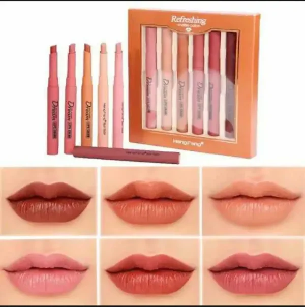 HengFang Matte Lipstick [6 Pcs Set] - Image 2