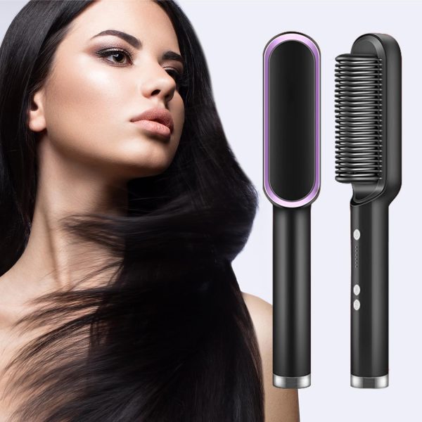 Multifunctional Hair Straightener Brush Heated Brushes Ceramic Anti-Scald Hair Straightening Hot Comb Hair Care Fast Heating - Image 4