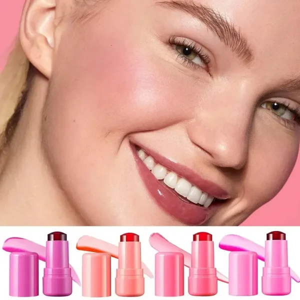 High-Pigment Matte Blush Stick – Long-Lasting, Water-Resistant & Blendable Contour Balm - Random Shades