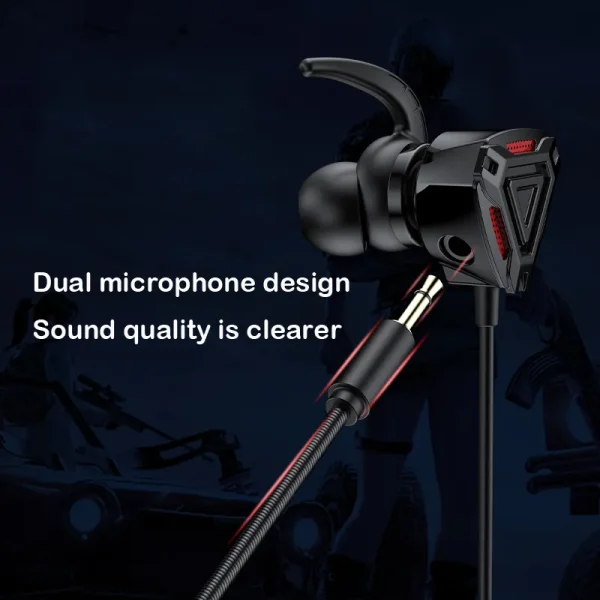 Ouve (3.5mm)  Gaming Headset For Pubg Ps5 Csgo Games Wired Earphone Microphone Volume Control In-Ear Headphone For Pc Gamer - Image 5