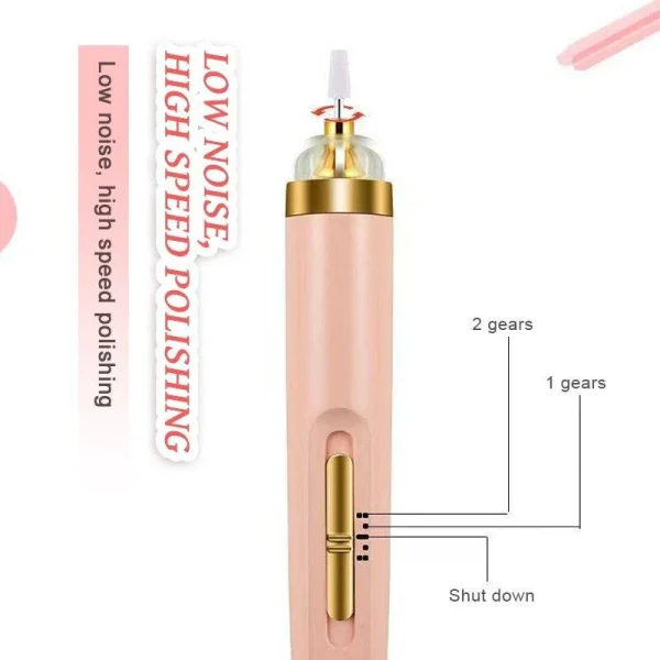 5 IN 1 Professional Manicure Nail | Salon Nail Finishing Touch | Nail Grinding, Burnishing Machine | Full Manicure and Pedicure Tool - Random Color - Image 5