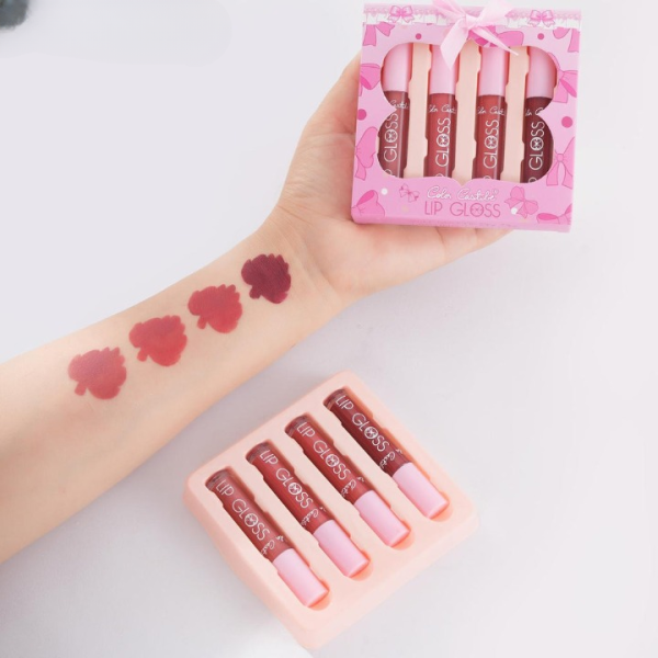 4-Piece Color Castle Bow Lip Gloss Set – Cute Bow Design, Vibrant Shades, Smooth & Glossy Finish - Image 5
