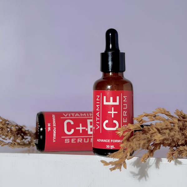Nirvana Botanics Vitamin C + E Serum - 15ml | ANTI ACNE & GLOWING SERUM VITAMIN C + E - Image 3