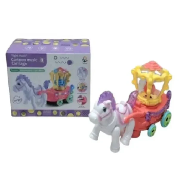 HORSE CARRIAGE Battery Operated Toys Cartoon Music Toy Carriage Set With Light And Music For Kids  - Image 4